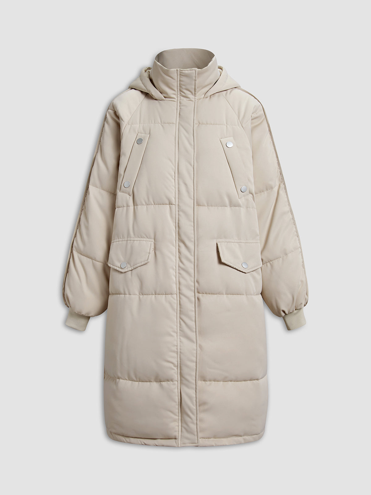 Uzun Kapüşonlu Puffer Parka